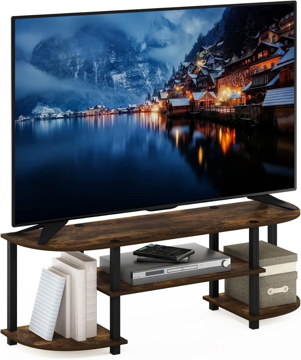 Rustic TV Stand Unit for 50" TV Wood Entertainment Console Shelf - Kwikley