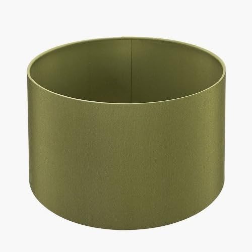 Sage Green Drum Lampshade 40cm Cotton Cylinder Shade Table Floor Lamps - Kwikley