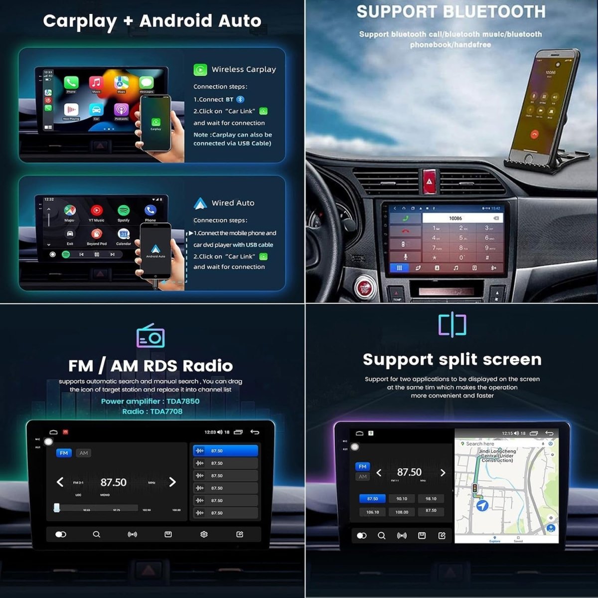 Seat Ibiza 2012 - 2015 Android 15 Car Stereo 9" Touchscreen – Black - Kwikley