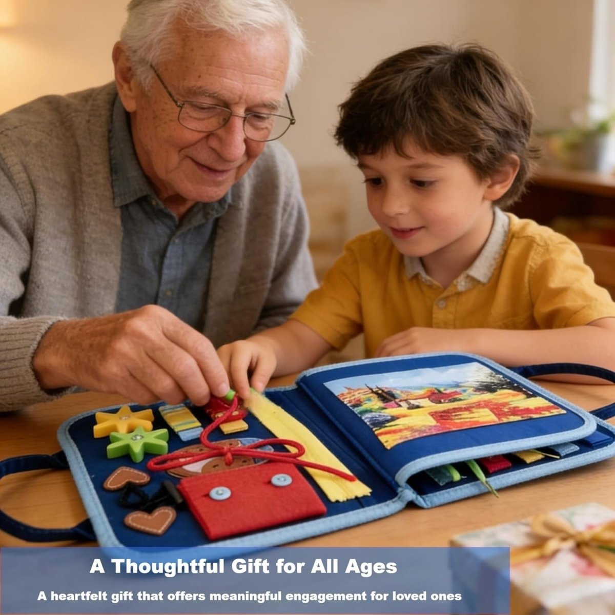 Sensory Fidget Blanket Busy Board Calming Activity Mat for Dementia & Kids - Kwikley