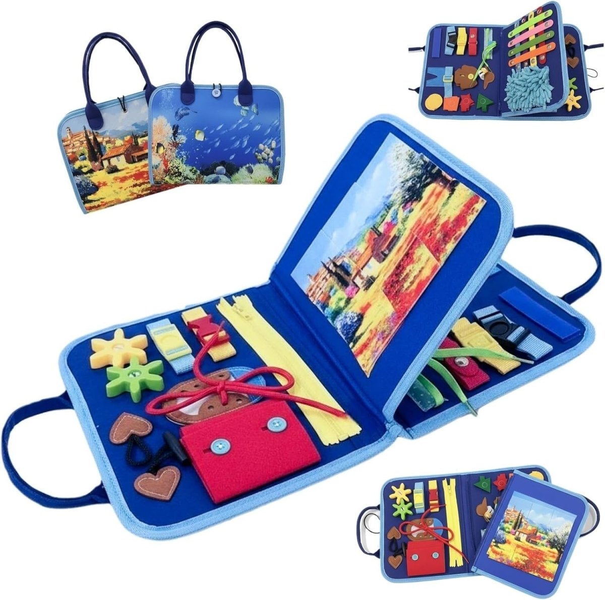 Sensory Fidget Blanket Busy Board Calming Activity Mat for Dementia & Kids - Kwikley