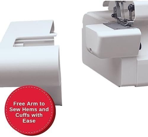 Serger Overlock Sewing Machine 2 3 4 Thread Differential Feed White - Kwikley