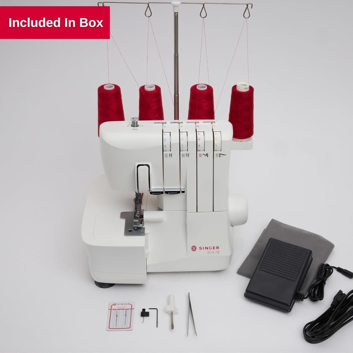 Serger Overlock Sewing Machine 2 3 4 Thread Differential Feed White - Kwikley