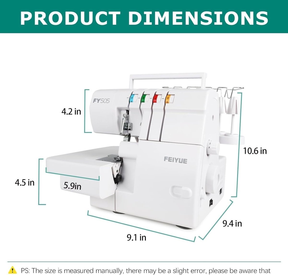 Serger Overlock Sewing Machine 2 3 4 Thread Metal Frame 1100 SPM - Kwikley