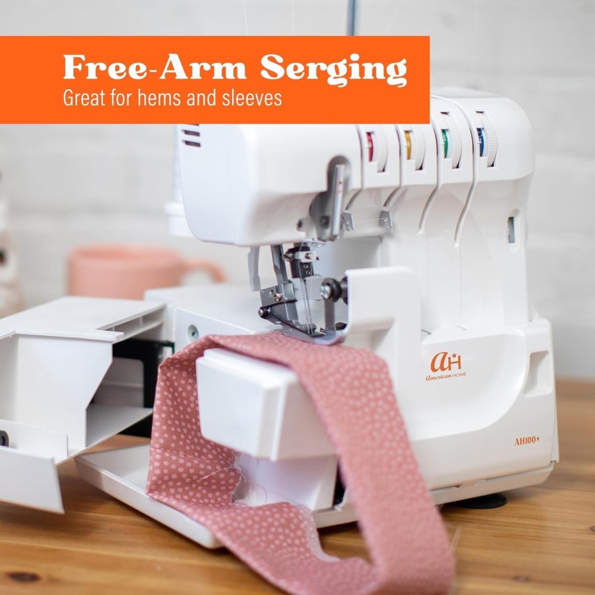 Serger Sewing Machine 4 3 2 Thread Differential Feed Free Arm Portable - Kwikley