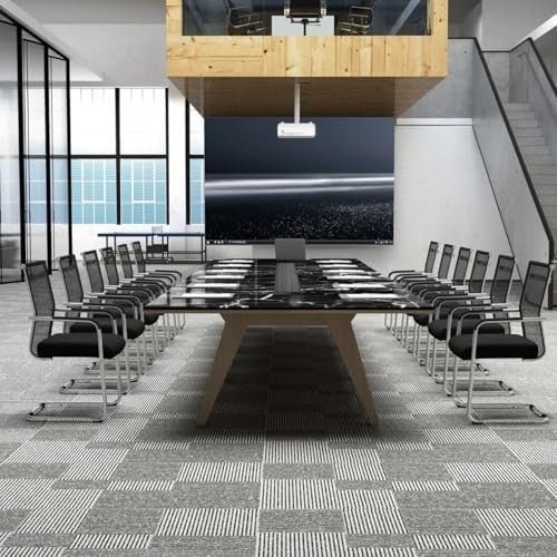 Set of 2 Mesh Office Guest Chairs Metal Sled Base Black - Kwikley