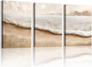 Set of 3 Boho Beach Coastal Canvas Wall Art 40x60cm - Kwikley