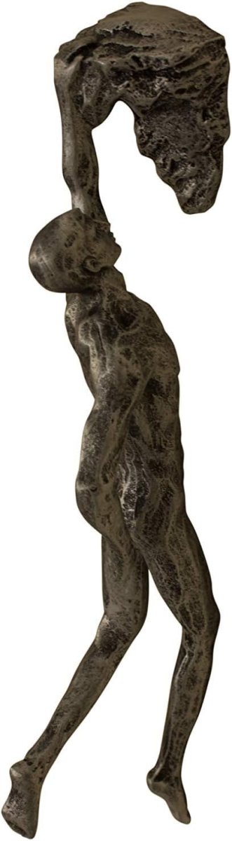 Set of 3 Climbing Man Wall Sculptures Bronze Resin Art - Kwikley
