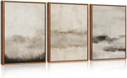 Set of 3 Framed Abstract Mountain Canvas Wall Art 30x40cm - Kwikley