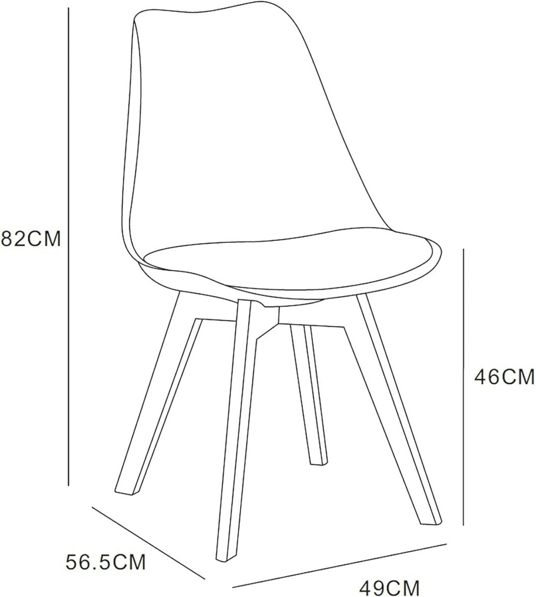 Set of 4 Dining Chairs Pink Cushioned Wooden Legs Retro Lounge Seat - Kwikley