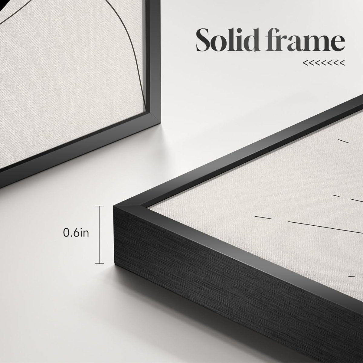 Set of 6 Black White Abstract Canvas Wall Art 11x14 - Kwikley