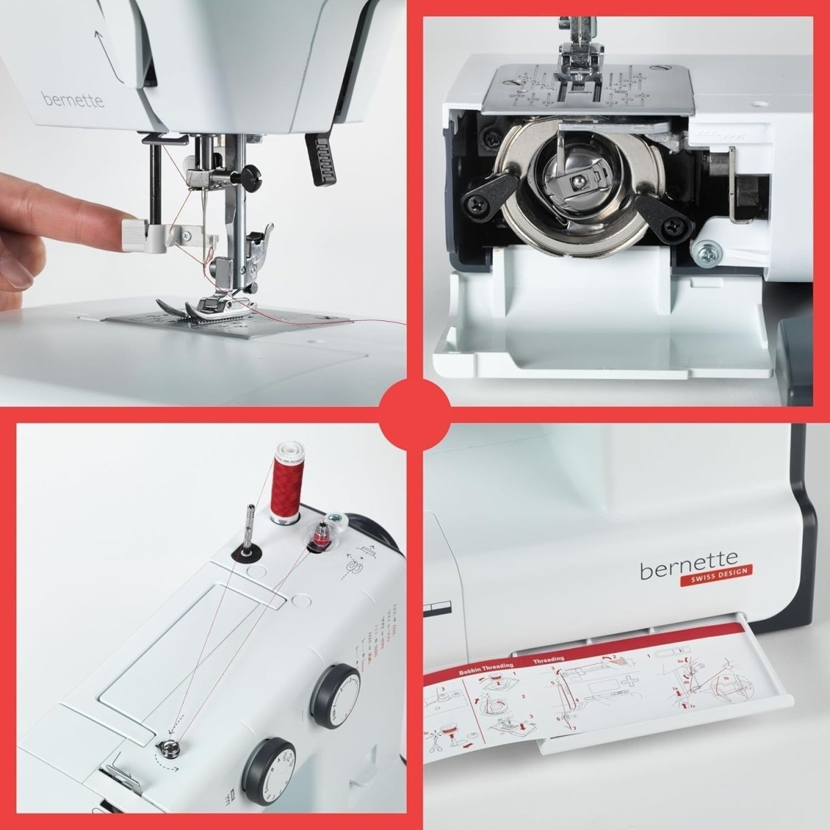 Sewing Machine 15 Stitch Patterns 5mm Width 4 Step Buttonhole - Kwikley