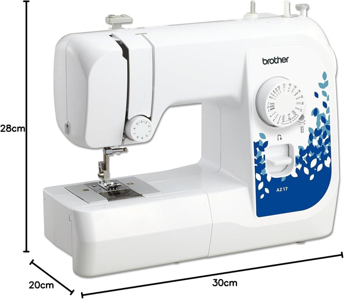 Sewing Machine 17 Stitch Free Arm LED Light 4 Step Buttonhole - Kwikley