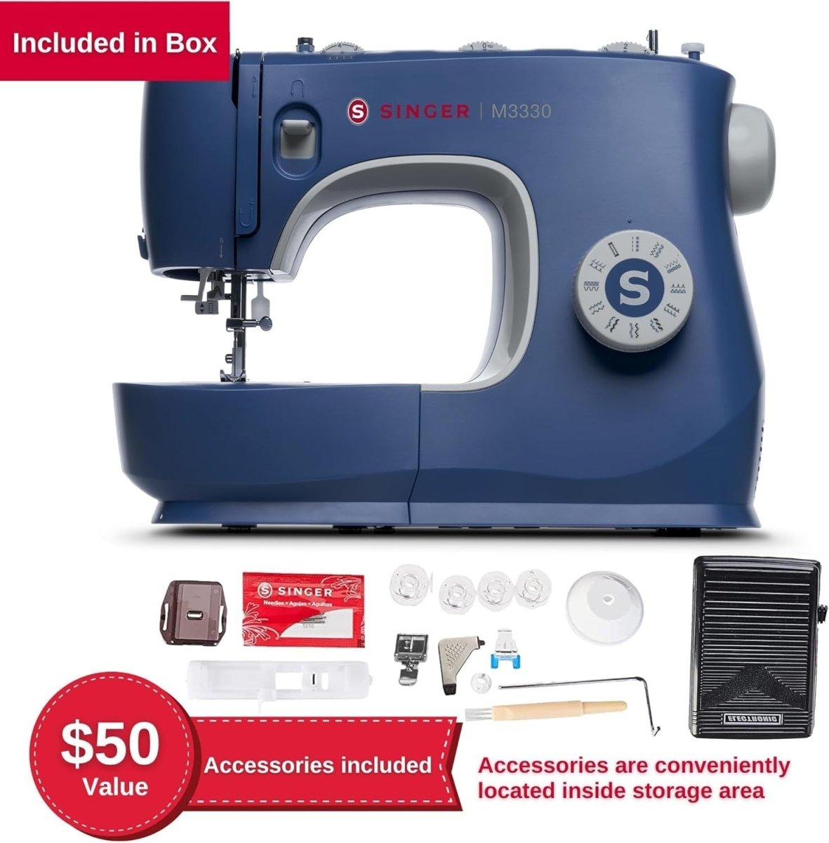 Sewing Machine 97 Stitch Applications Metal Frame Beginner Electric - Kwikley
