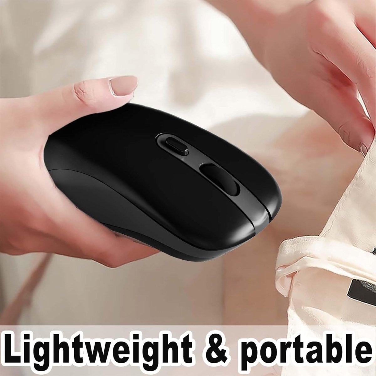 Silent Bluetooth Wireless Mouse 6 Button Rechargeable 1600 DPI USB - Kwikley