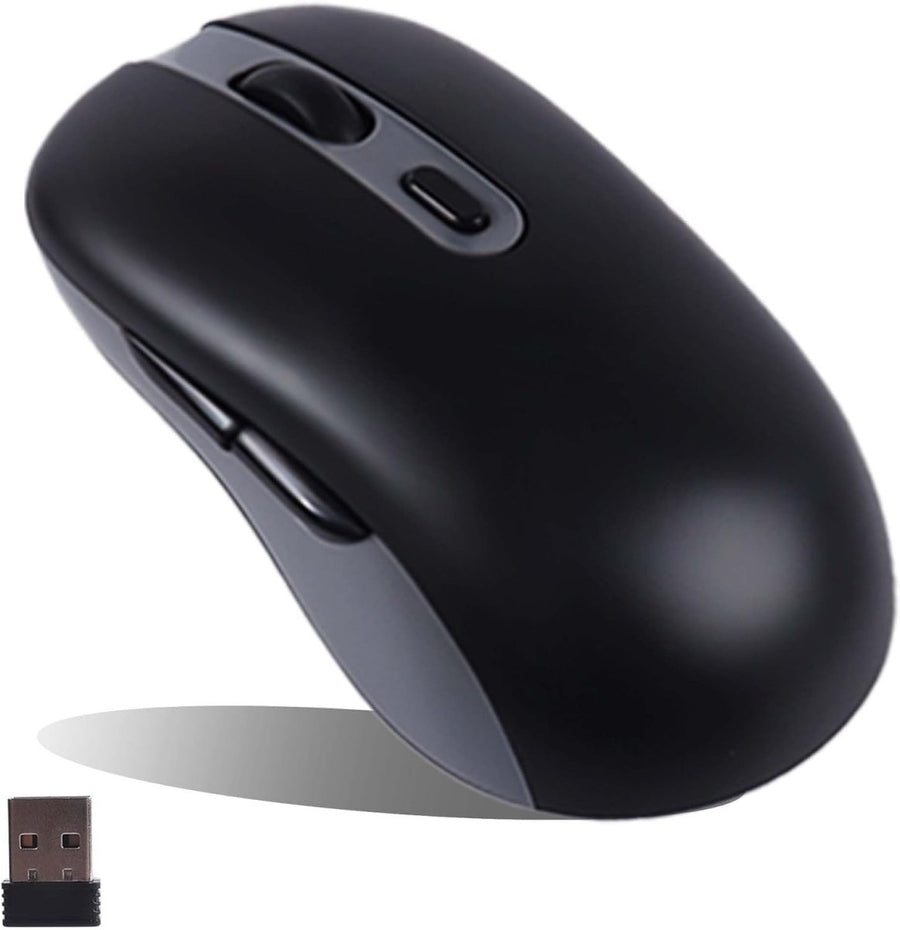 Silent Bluetooth Wireless Mouse 6 Button Rechargeable 1600 DPI USB - Kwikley