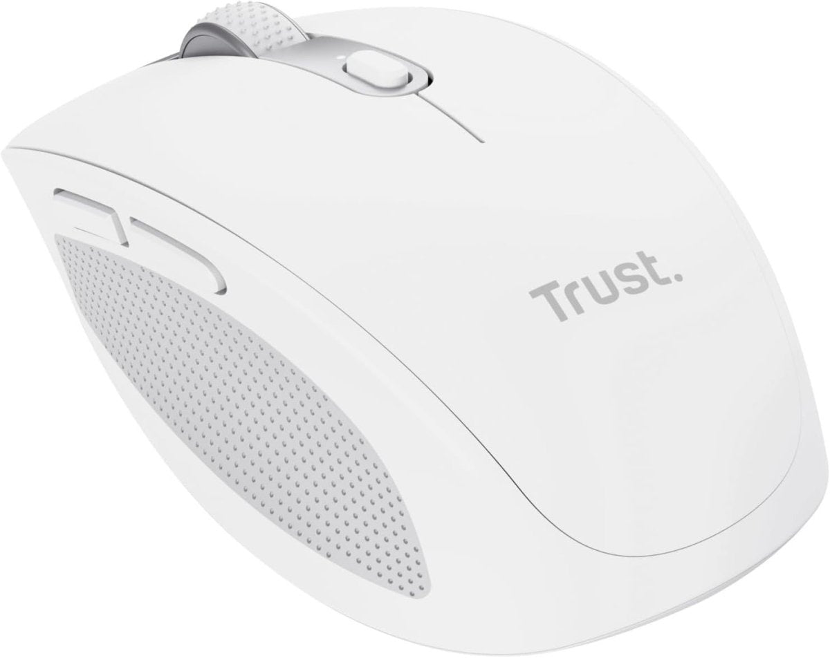 Silent Wireless Bluetooth Mouse Rechargeable Compact White - Kwikley