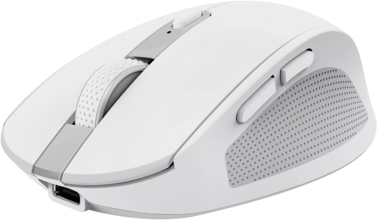 Silent Wireless Bluetooth Mouse Rechargeable Compact White - Kwikley