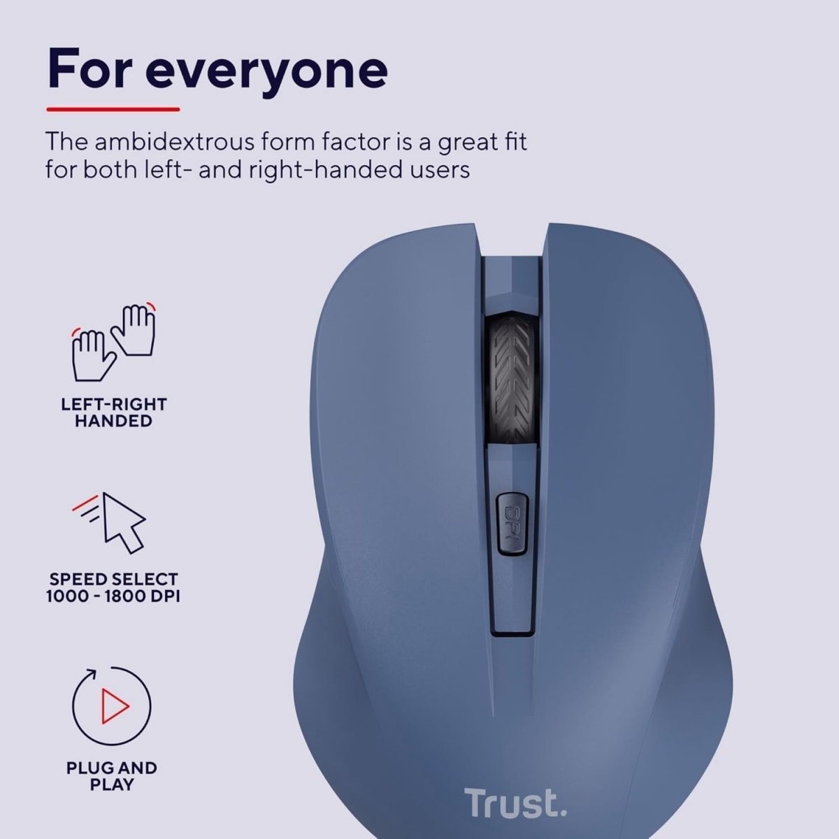 Silent Wireless Mouse 2.4GHz 1000 - 1800 DPI USB Laptop PC - Kwikley