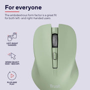 Silent Wireless Mouse 2.4GHz Adjustable DPI Eco Laptop PC - Kwikley