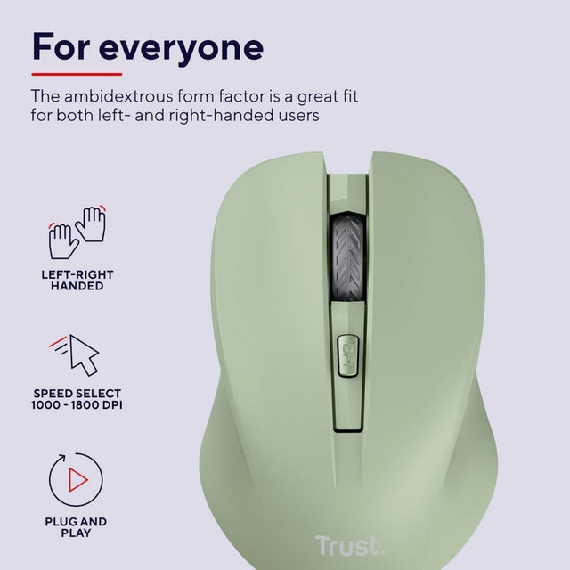 Silent Wireless Mouse 2.4GHz Adjustable DPI Eco Laptop PC