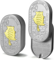 Silver Cat Fidget Slider Ratchet Clicker Stress Relief EDC - Kwikley
