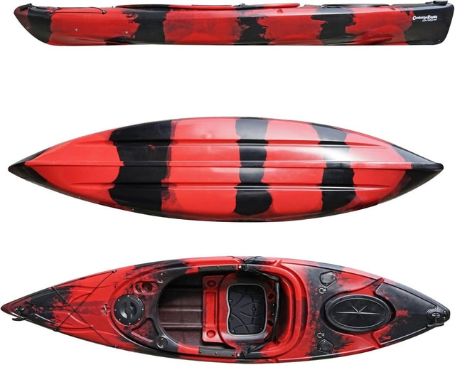 Sit Inside Kayak Recreational Fishing Canoe w/ Paddle Seat Red