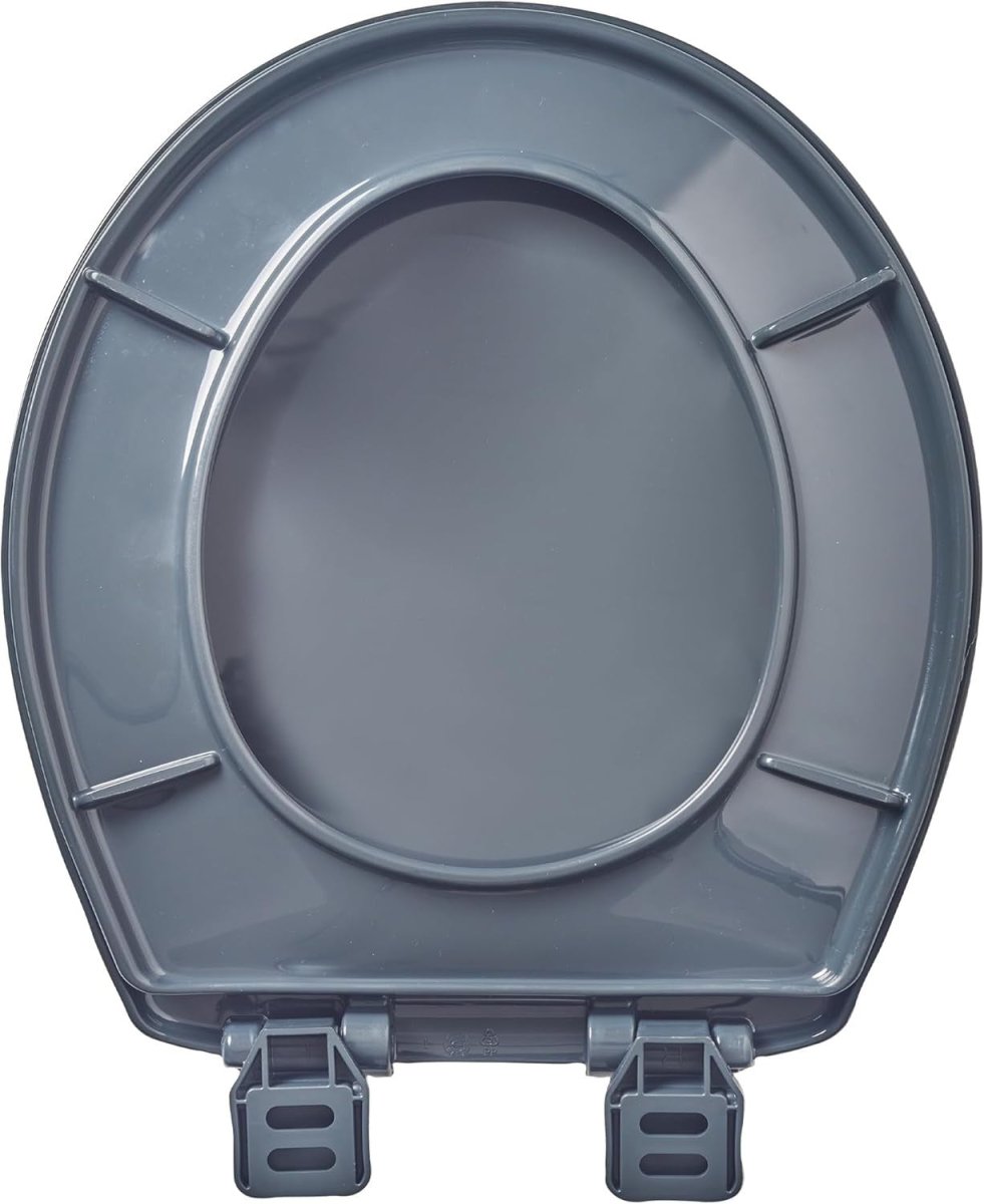 Slate Grey Soft Close Toilet Seat | Ultra Fix, Adjustable Hinges - Kwikley