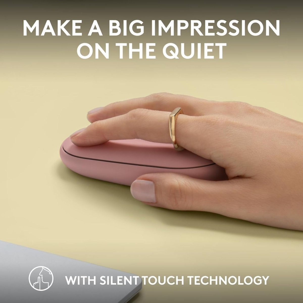 Slim Bluetooth Wireless Mouse Silent Portable Multi - Device Rose - Kwikley