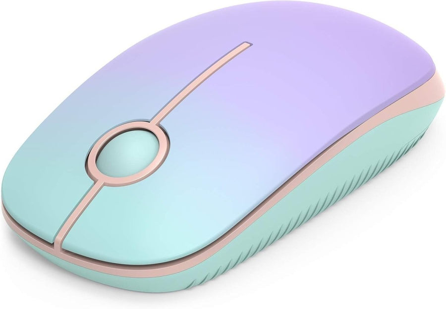 Slim Wireless Mouse 2.4G Quiet USB Optical Laptop PC Gradient - Kwikley