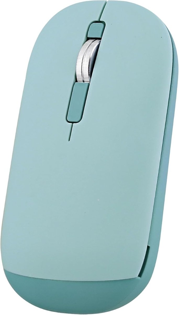 Slim Wireless Mouse Bluetooth & USB Dual Mode Quiet Blue - Kwikley