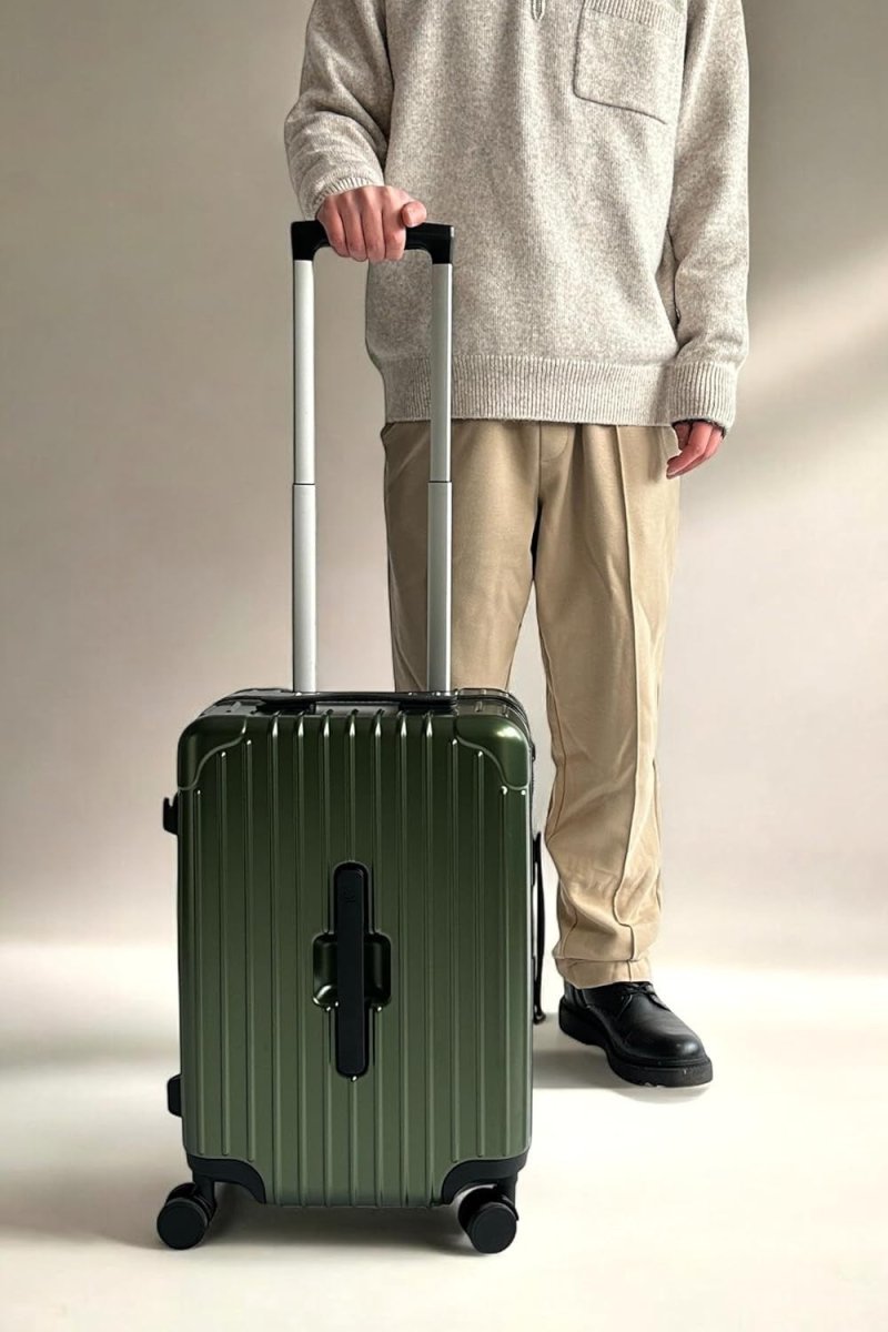 Small Cabin Suitcase Carry On Hard Shell TSA Lock Spinner Wheels Cupholder - Kwikley