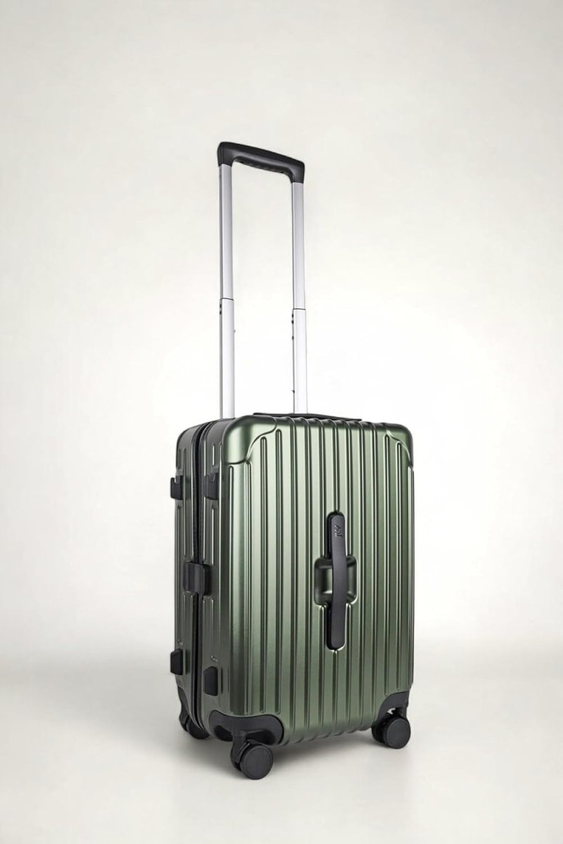 Small Cabin Suitcase Carry On Hard Shell TSA Lock Spinner Wheels Cupholder - Kwikley