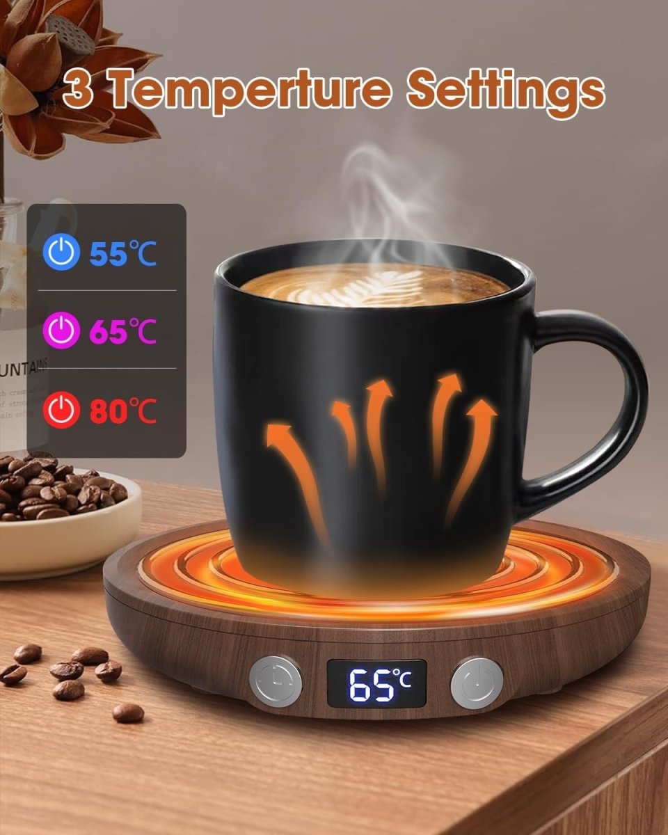 Smart Coffee Mug Warmer 3 Temp LCD Timer Auto Shut Off - Kwikley