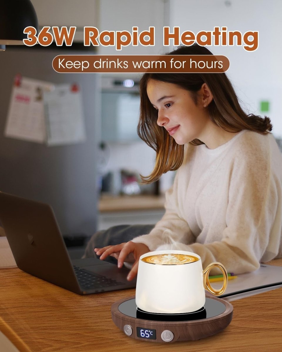 Smart Coffee Mug Warmer 3 Temp LCD Timer Auto Shut Off - Kwikley