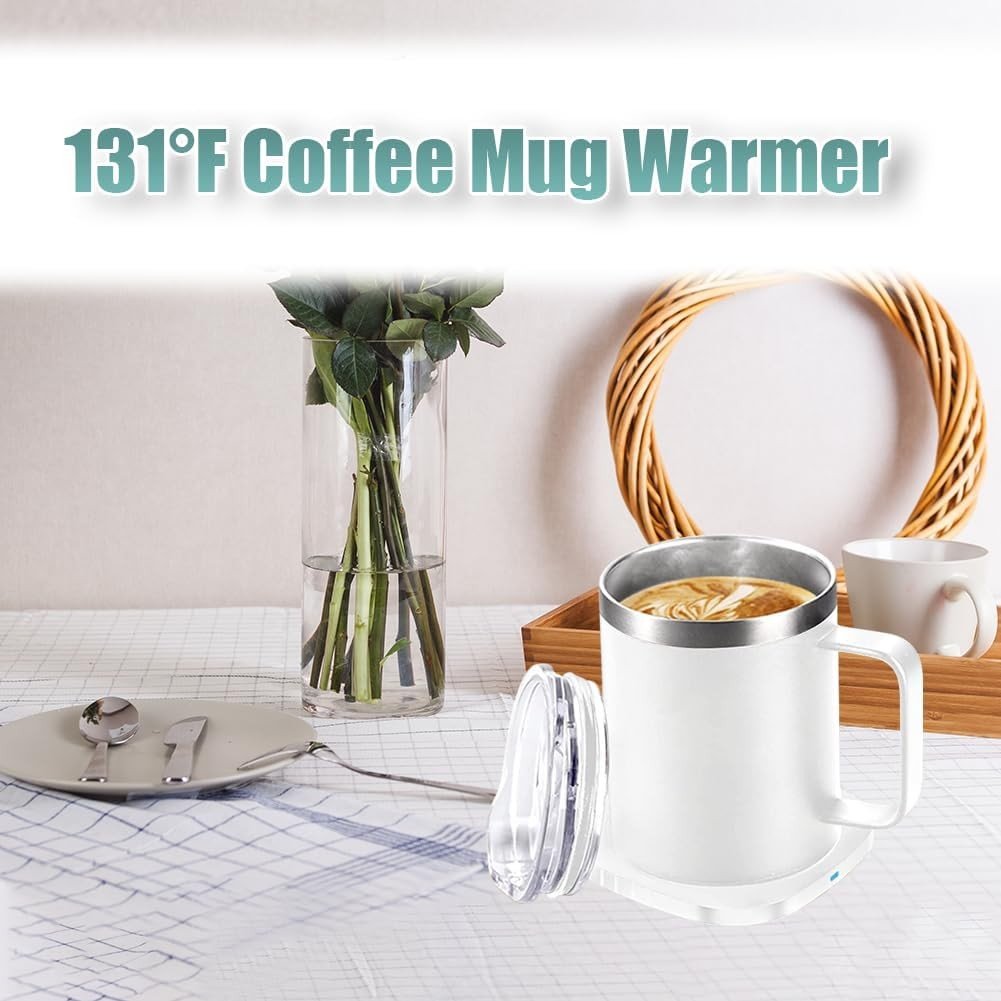Smart Coffee Mug Warmer Set 11oz Auto Off Temp Control - Kwikley