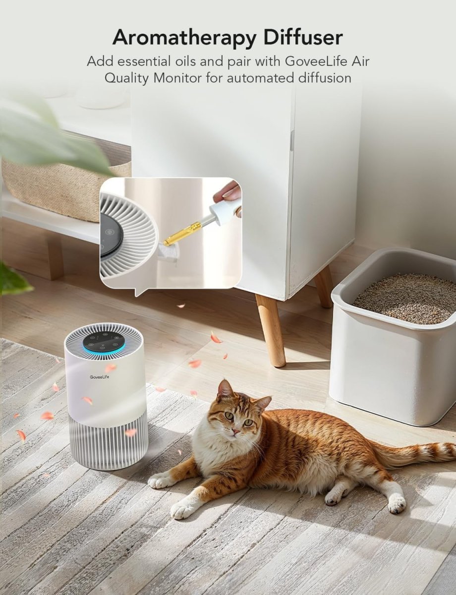 Smart HEPA Air Purifier Bedroom Quiet 24dB WiFi Alexa Pets - Kwikley