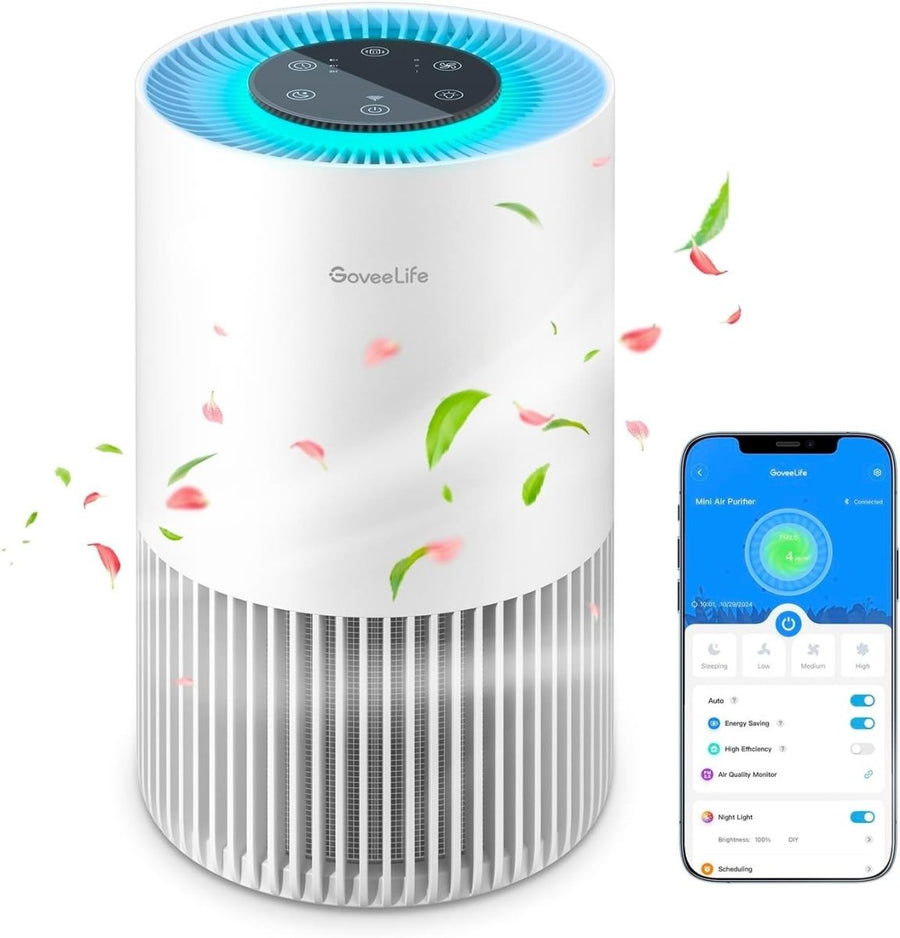 Smart HEPA Air Purifier Bedroom Quiet 24dB WiFi Alexa Pets - Kwikley