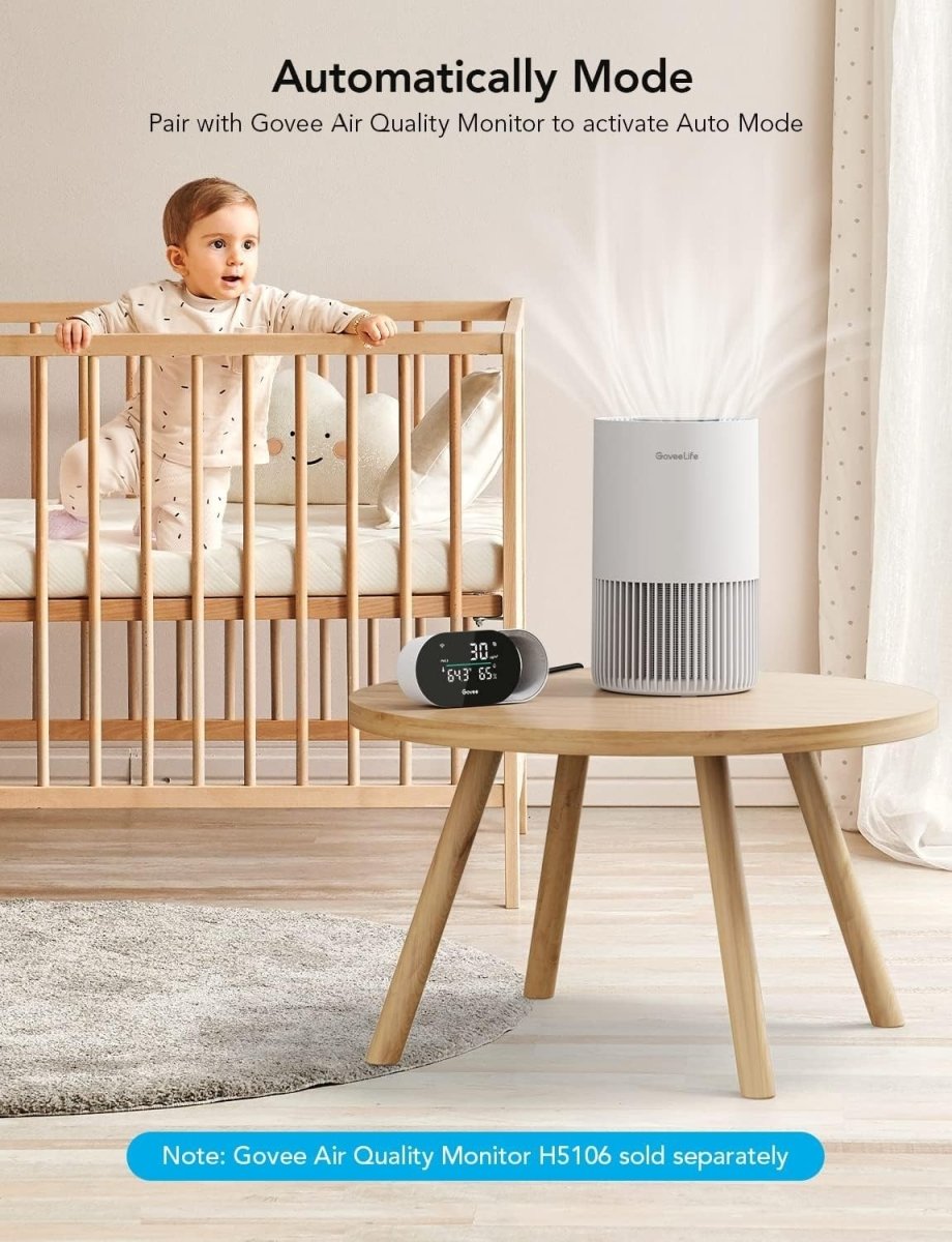Smart HEPA Air Purifier Bedroom Quiet 24dB WiFi Alexa Pets - Kwikley