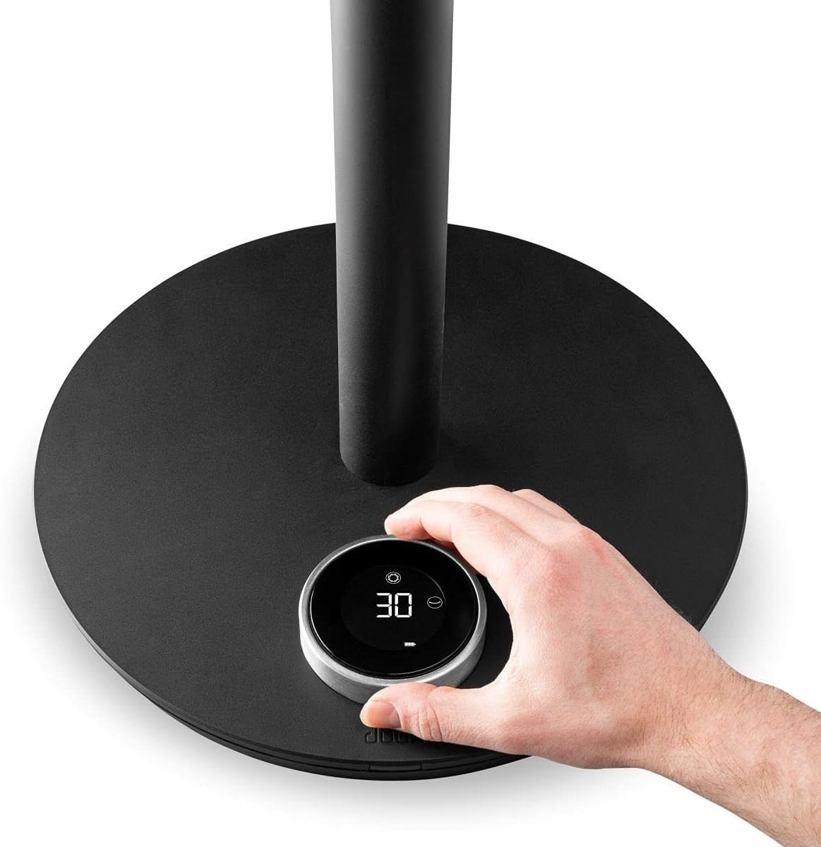 Smart Portable Fan Black – 30 Speeds Cordless Remote App Control Quiet Cooling - Kwikley