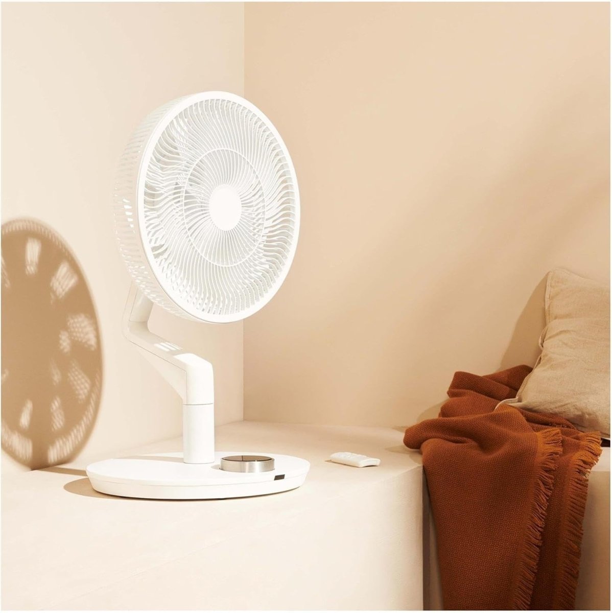 Smart Portable Fan White – 30 Speeds Cordless Remote App Control Quiet Cooling - Kwikley