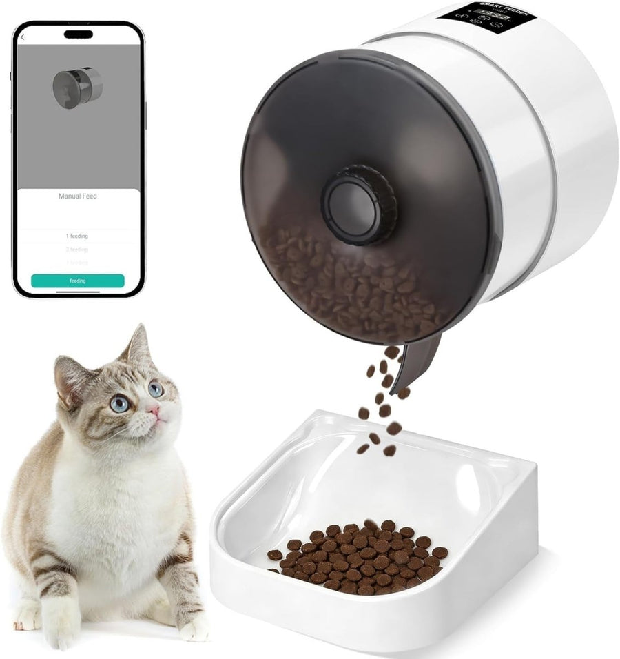 Smart WiFi Cat Feeder 3.5L App Control Timed Auto Food Dispenser - Kwikley