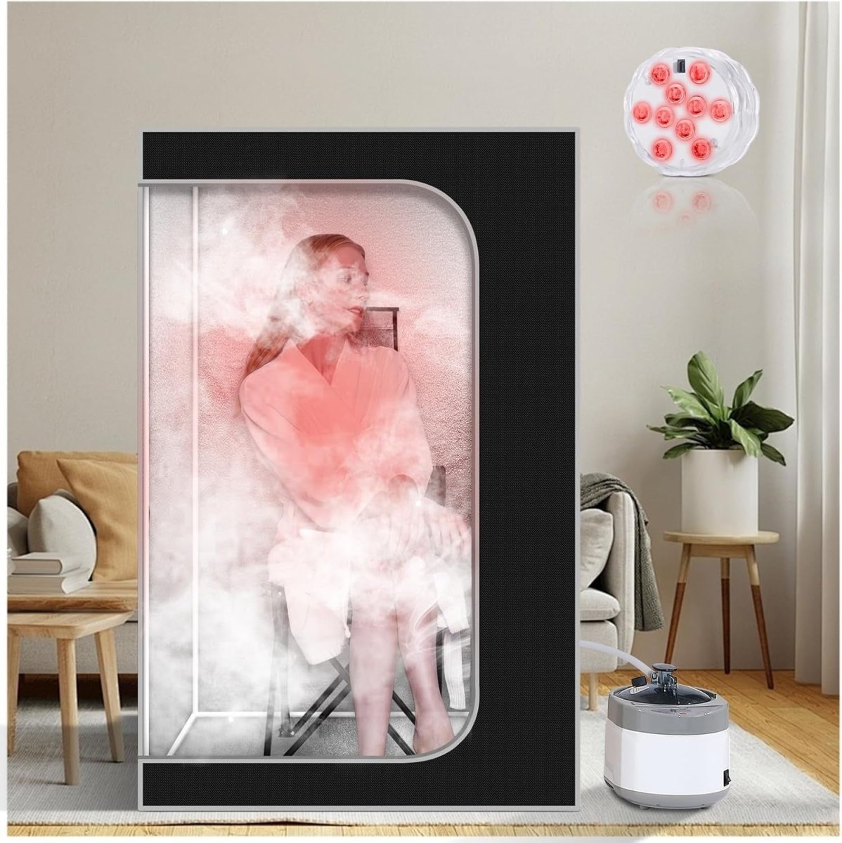 Smartmak Portable Steam Sauna 4L 1500W Fast Heat Home Spa Tent 16 Level Remote - Kwikley