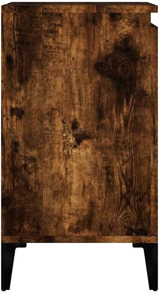 Smoked Oak Bathroom Sink Cabinet | 58x33x60cm Under Sink Storage Unit - Kwikley