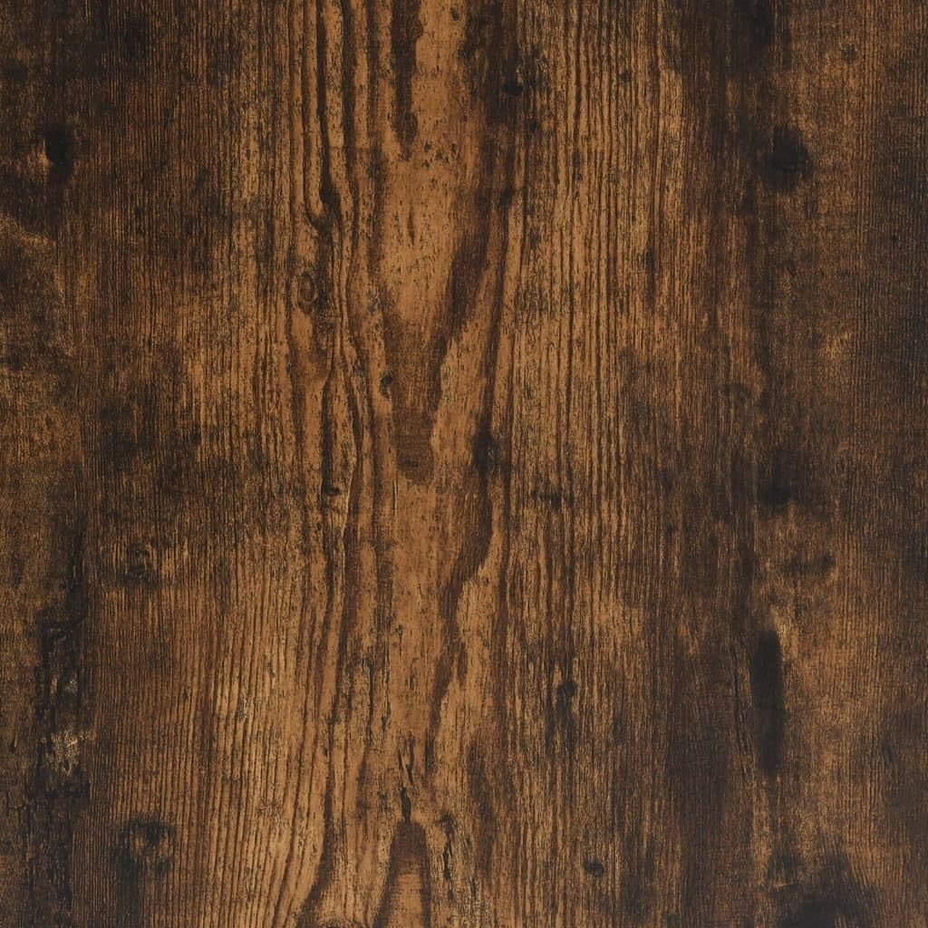 Smoked Oak Radiator Cover Modern Slatted Heater Cabinet Shelf Brown Wood - Kwikley