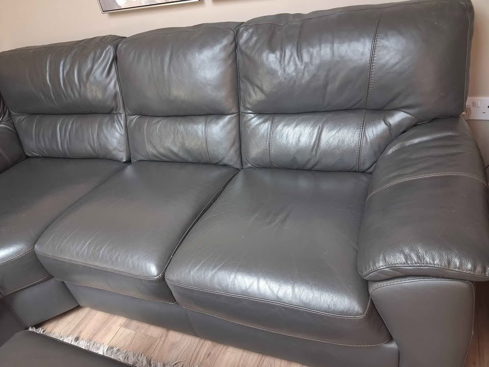Smooth Cosy Brown Leather Corner Sofa (PTP) - Kwikley