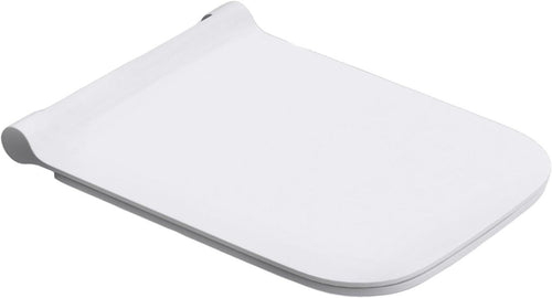 Soft Close Square Toilet Seat Ultra Slim Quick Release Thermoset 352x444mm - Kwikley