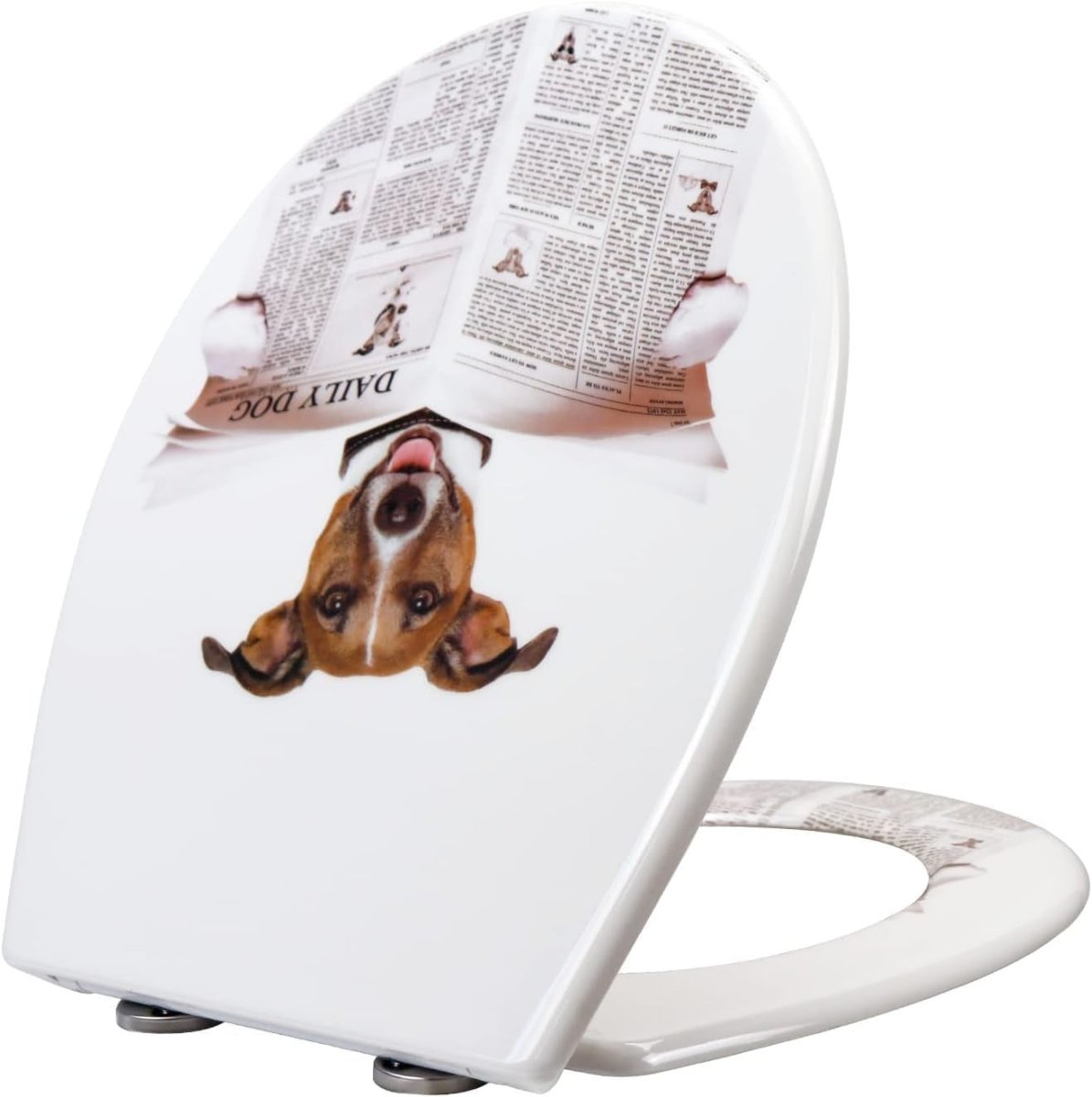 Soft Close Toilet Seat Quick Release Top Fixing Colourful Pattern 45x37cm - Kwikley