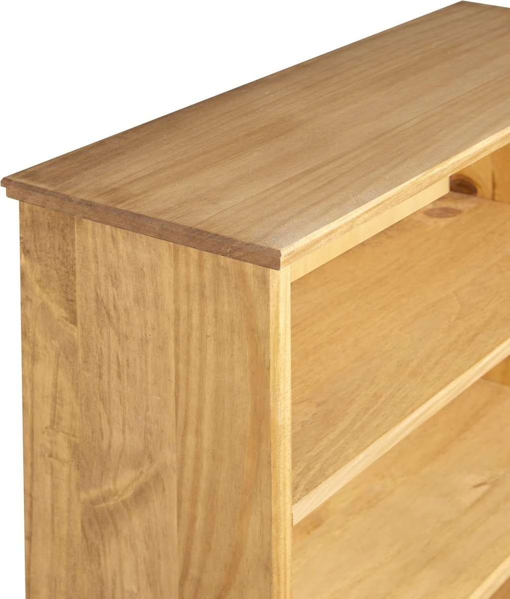 Solid Pine DVD CD Storage Rack Bookcase 1 Drawer Rustic Media Unit - Kwikley