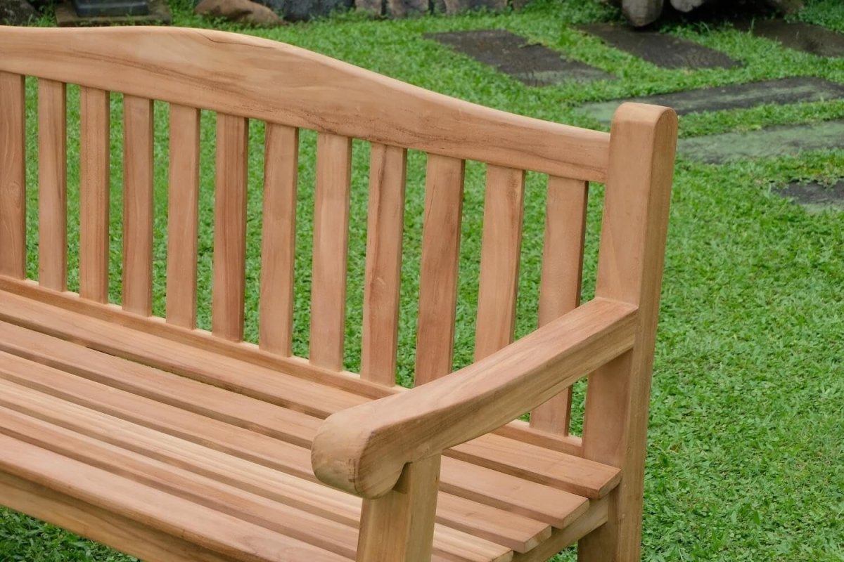 Solid Teak Wood Garden Bench Outdoor Patio Balcony Oxford Fully Built - Kwikley